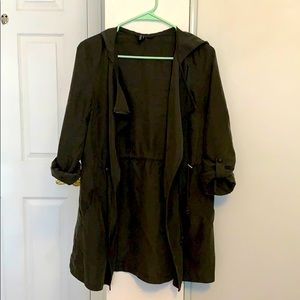 Olive Green Cinch Waisted Jacket